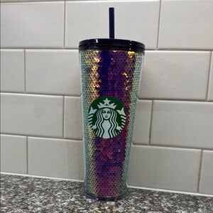 Starbucks Iridescent Tumbler with Straw